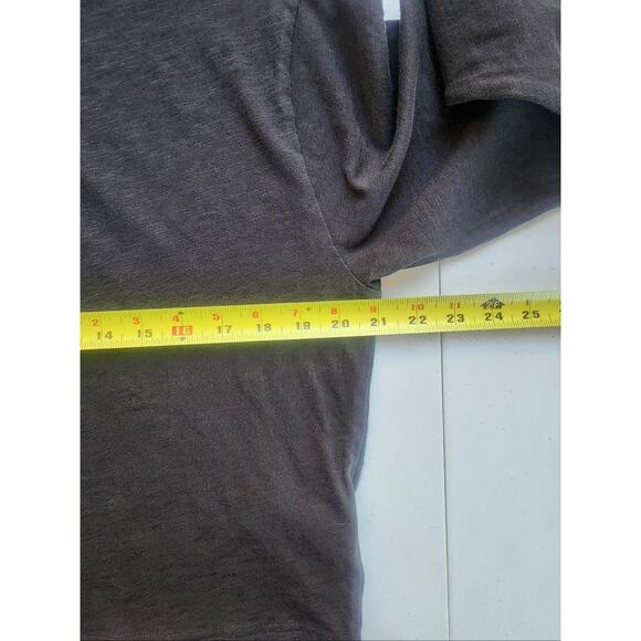 J Crew Shirt Womens Medium Black Cotton Long Sleeve Cropped Crewneck Mallcore - Picture 4 of 13